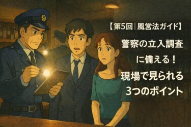 【第5回｜風営法ガイド】警察の立入調査に備える！現場で見られる3つのポイント